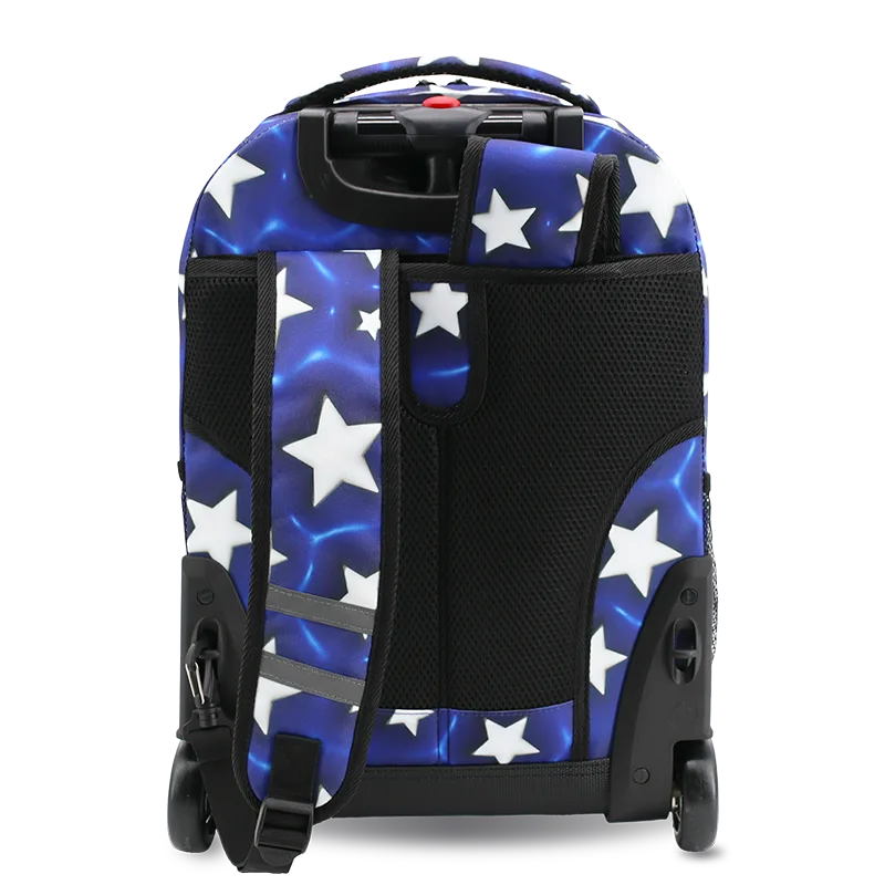 Sunrise Rolling Backpack (18 Inch) in Puffy Star - JWorldstore