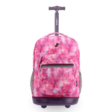 Sunrise Rolling Backpack (18 Inch) in Purple Galaxy - JWorldstore