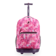 Sunrise Rolling Backpack (18 Inch) in Purple Galaxy - JWorldstore
