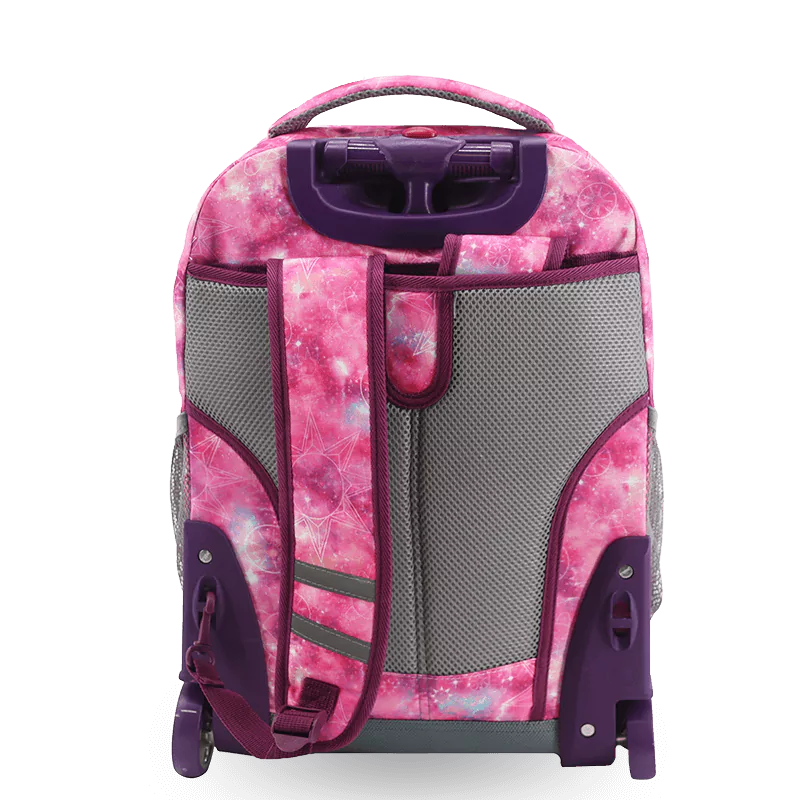 Sunrise Rolling Backpack (18 Inch) in Purple Galaxy - JWorldstore