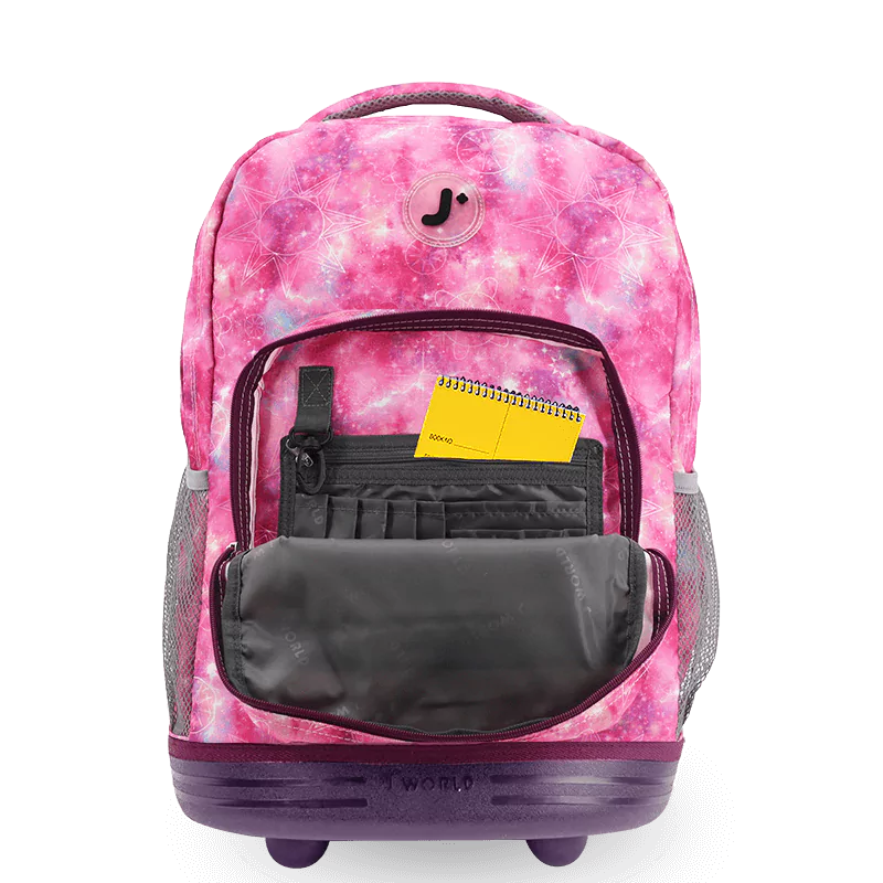 Sunrise Rolling Backpack (18 Inch) in Purple Galaxy - JWorldstore