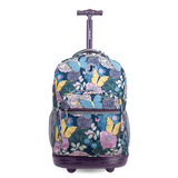 Sunrise Rolling Backpack (18 Inch) in Secret Garden - JWorldstore
