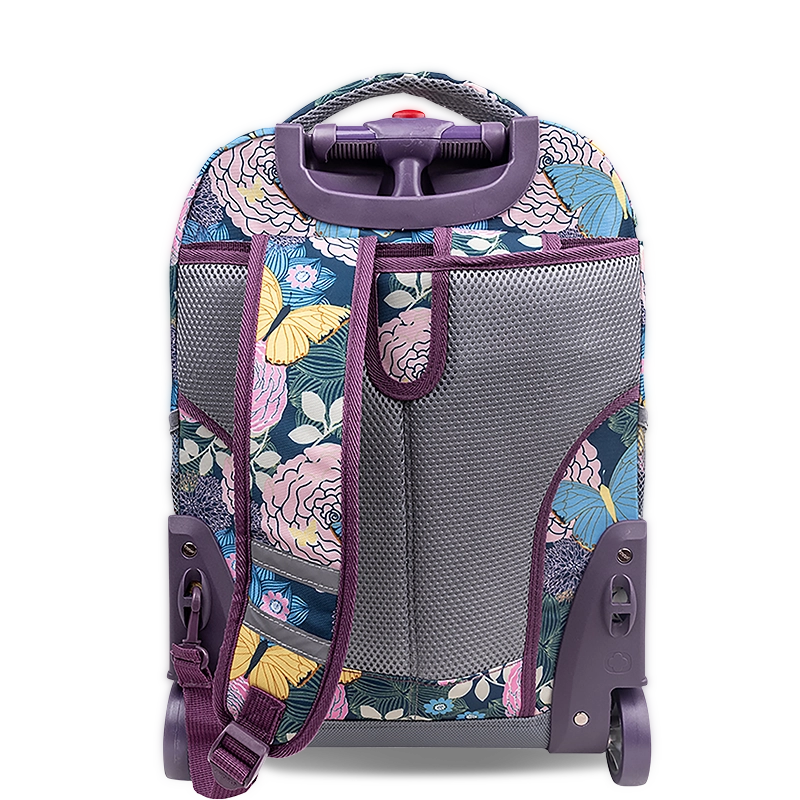 Sunrise Rolling Backpack (18 Inch) in Secret Garden - JWorldstore