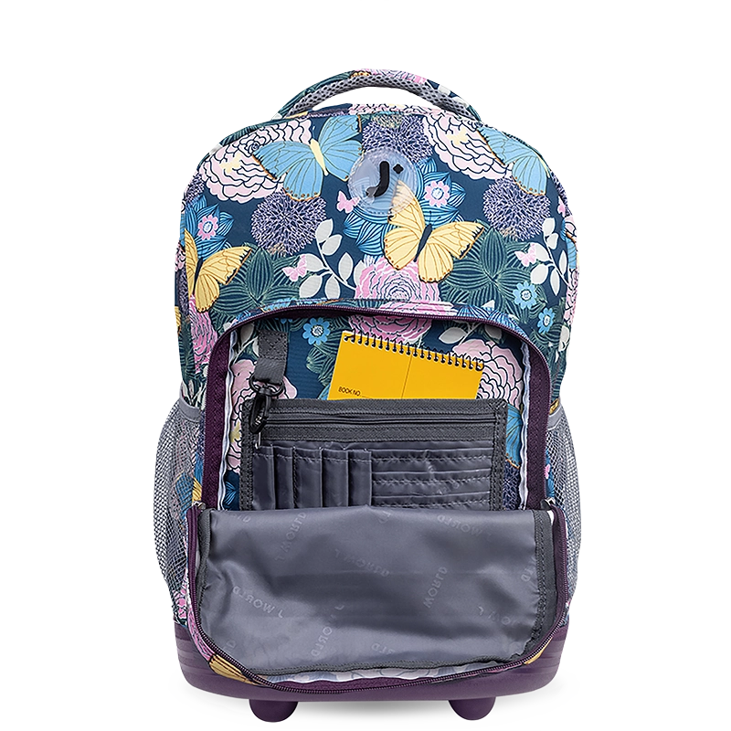 Sunrise Rolling Backpack (18 Inch) in Secret Garden - JWorldstore