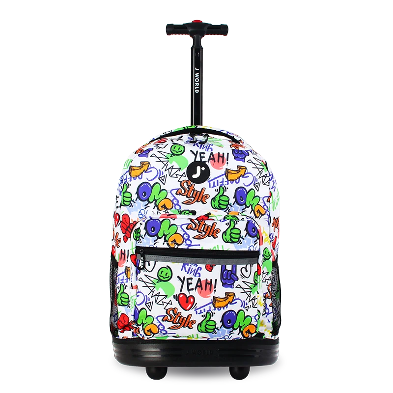 Sunrise Rolling Backpack (18 Inch) in Street Art - JWorldstore