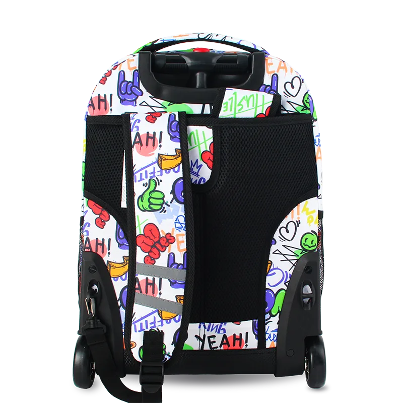 Sunrise Rolling Backpack (18 Inch) in Street Art - JWorldstore