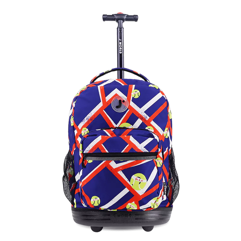 Sunrise Rolling Backpack (18 Inch) in Tennisy - JWorldstore