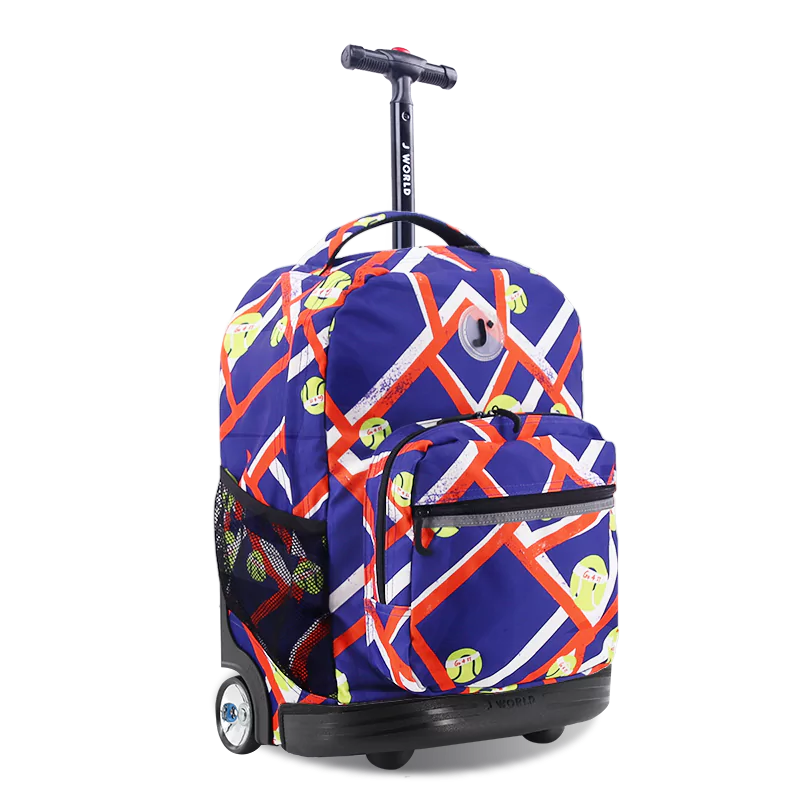 Sunrise Rolling Backpack (18 Inch) in Tennisy - JWorldstore