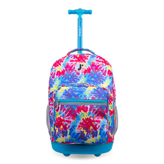 Sunrise Rolling Backpack (18 Inch) in Tie Dye - JWorldstore