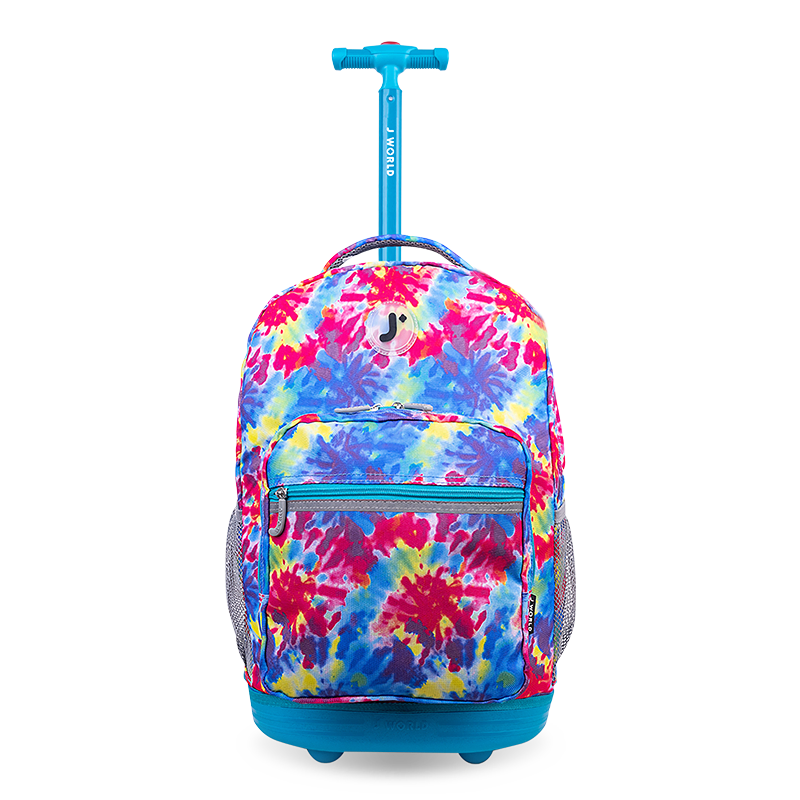 Sunrise Rolling Backpack (18 Inch) in Tie Dye - JWorldstore