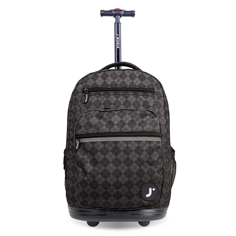 Sundance Laptop Rolling Backpack (20 Inch) in Argyle Black - JWorldstore