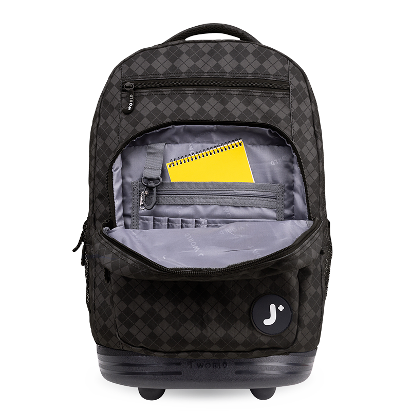 Sundance Laptop Rolling Backpack (20 Inch) in Argyle Black - JWorldstore