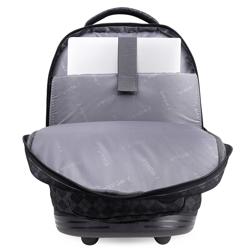 Sundance Laptop Rolling Backpack (20 Inch) in Argyle Black - JWorldstore