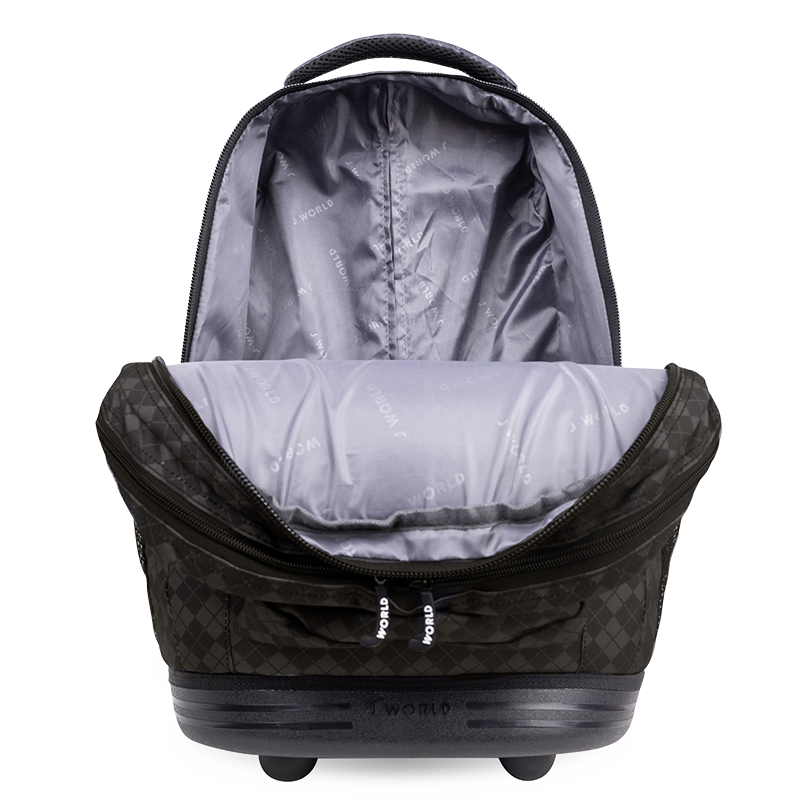 Sundance Laptop Rolling Backpack (20 Inch) in Argyle Black - JWorldstore