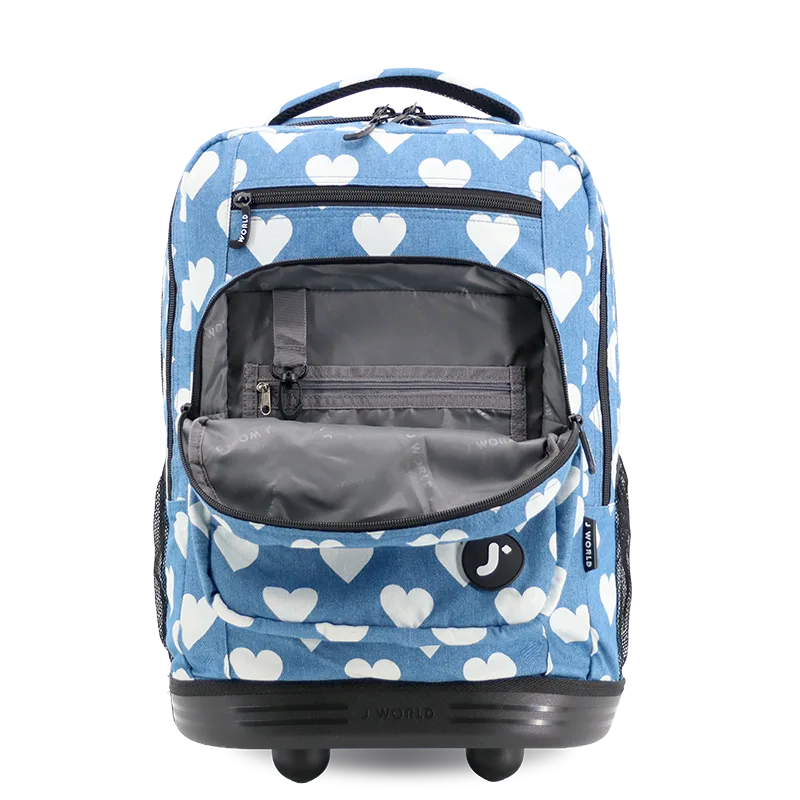Sundance Laptop Rolling Backpack (20 Inch) in Denim Heart - JWorldstore