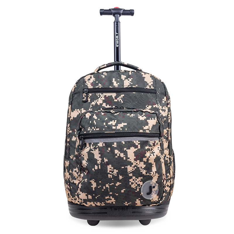 Sundance Laptop Rolling Backpack (20 Inch) in Green Camo - JWorldstore