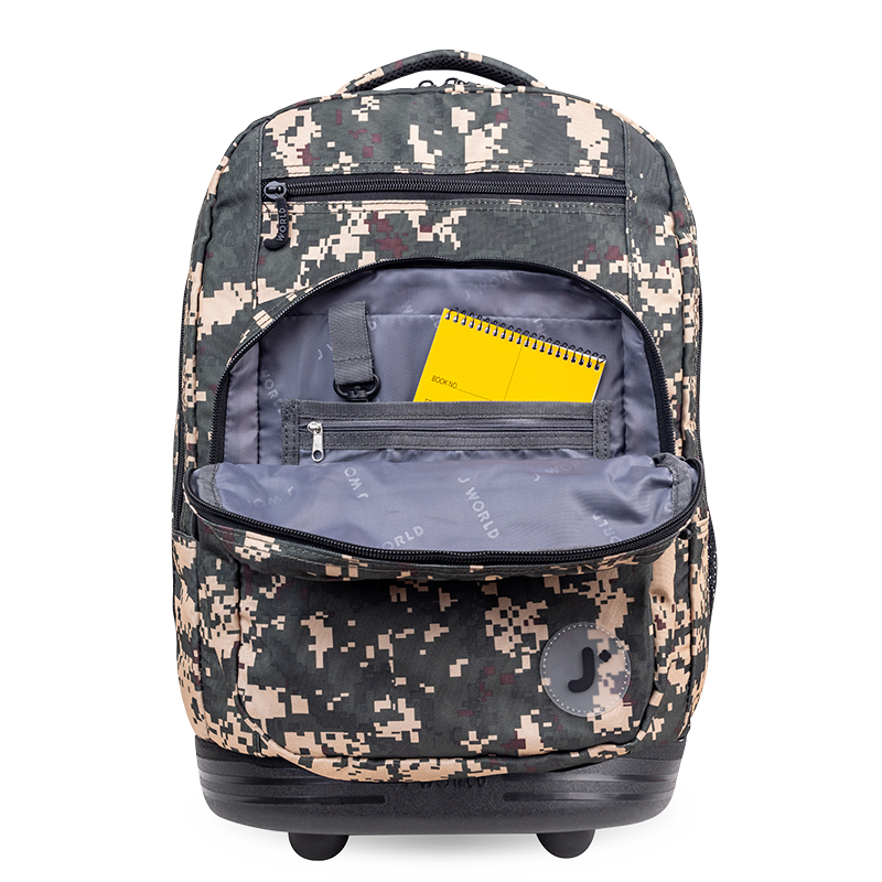 Sundance Laptop Rolling Backpack (20 Inch) in Green Camo - JWorldstore