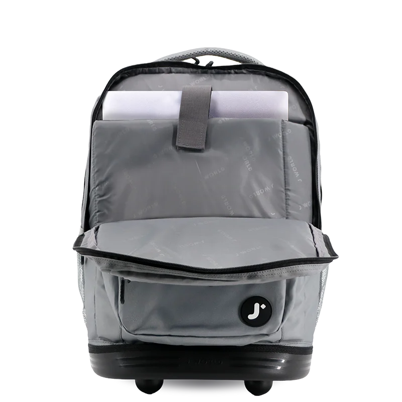 Sundance Laptop Rolling Backpack (20 Inch) in Grey - JWorldstore