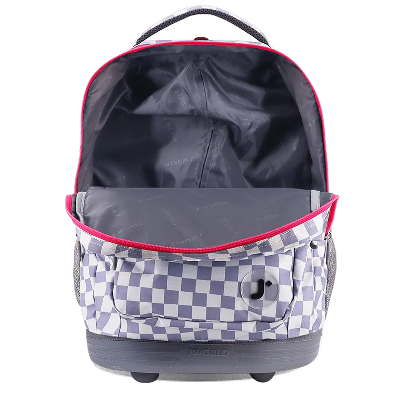 Sundance Laptop Rolling Backpack (20 Inch) in Lavender Checkers - JWorldstore