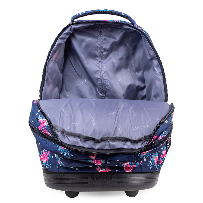 Sundance Laptop Rolling Backpack (20 Inch) in Navy Rose - JWorldstore