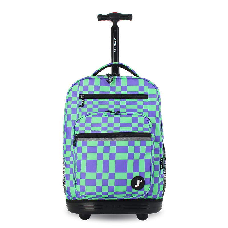 Sundance Laptop Rolling Backpack (20 Inch) in Pixel Checkers - JWorldstore
