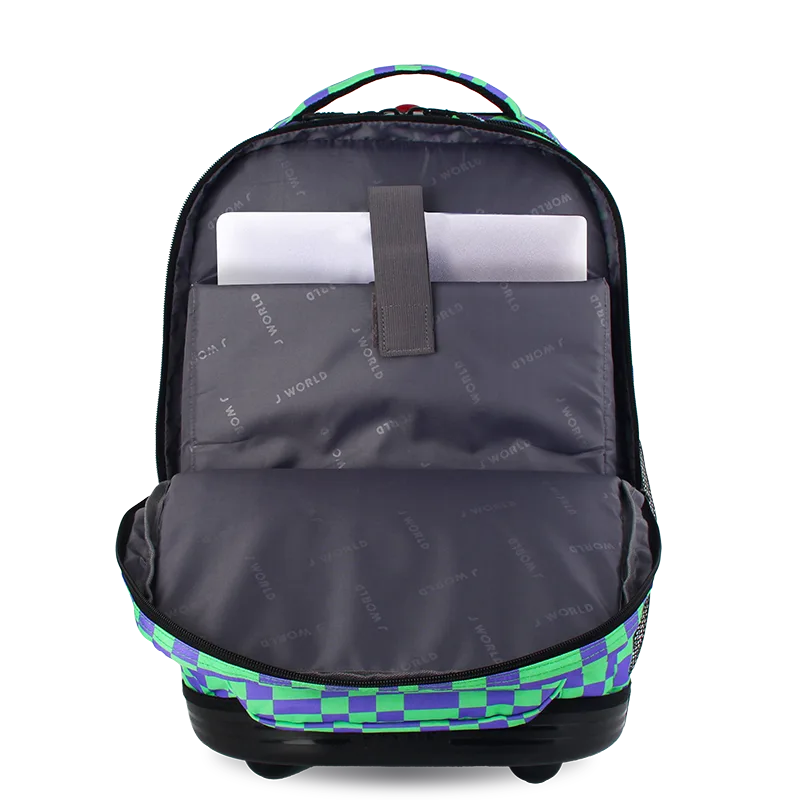 Sundance Laptop Rolling Backpack (20 Inch) in Pixel Checkers - JWorldstore