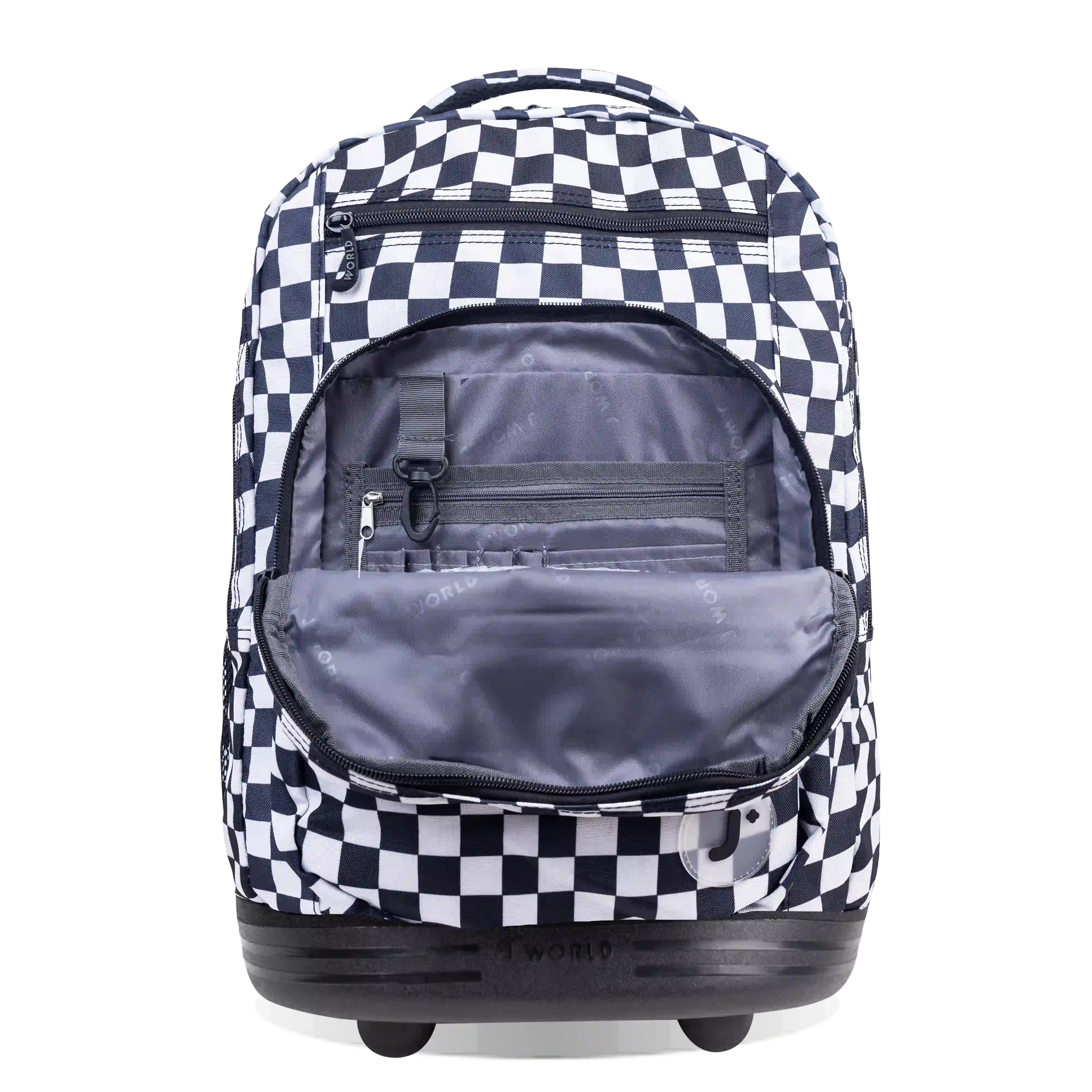 Sundance Laptop Rolling Backpack (20 Inch) in Wavy Checkers - JWorldstore