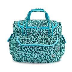 Donna Rolling Duffle Bag in Mint Leopard - JWorldstore