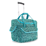 Donna Rolling Duffle Bag in Mint Leopard - JWorldstore