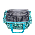 Donna Rolling Duffle Bag in Mint Leopard - JWorldstore