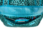 Donna Rolling Duffle Bag in Mint Leopard - JWorldstore