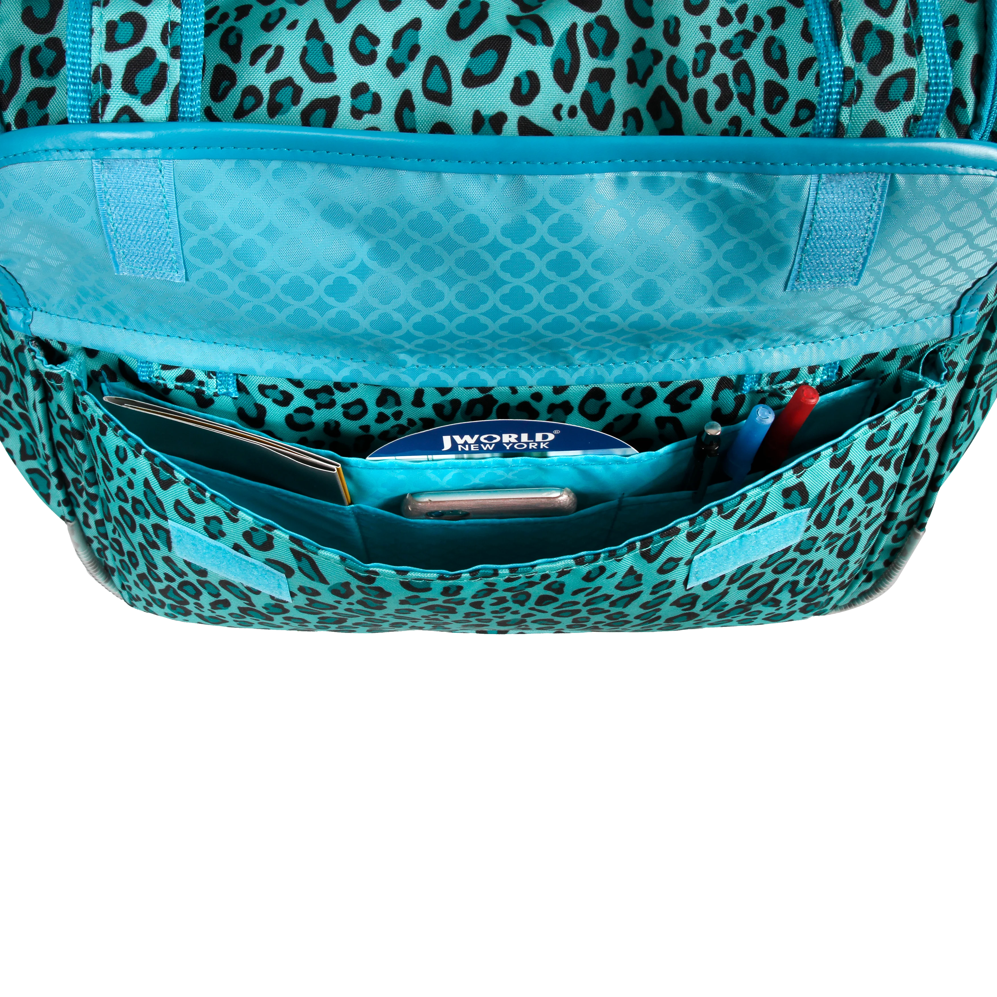 Donna Rolling Duffle Bag in Mint Leopard - JWorldstore