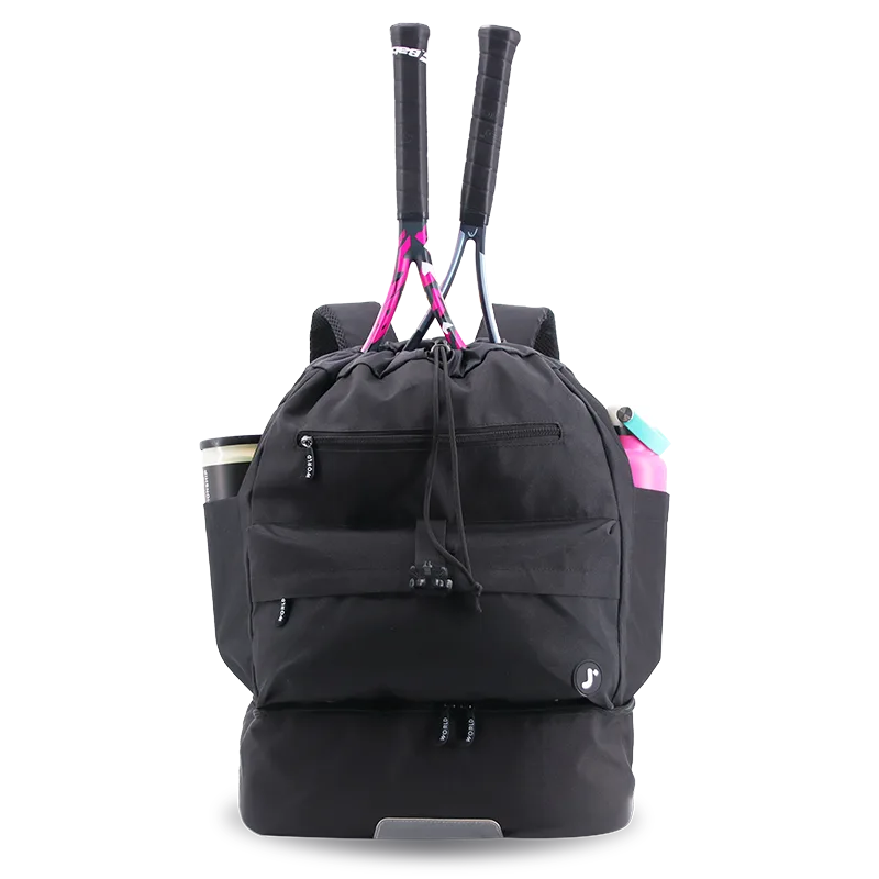 Ace Racket Sports Backpack for Tennis & Pickleball in Black - JWorldstore