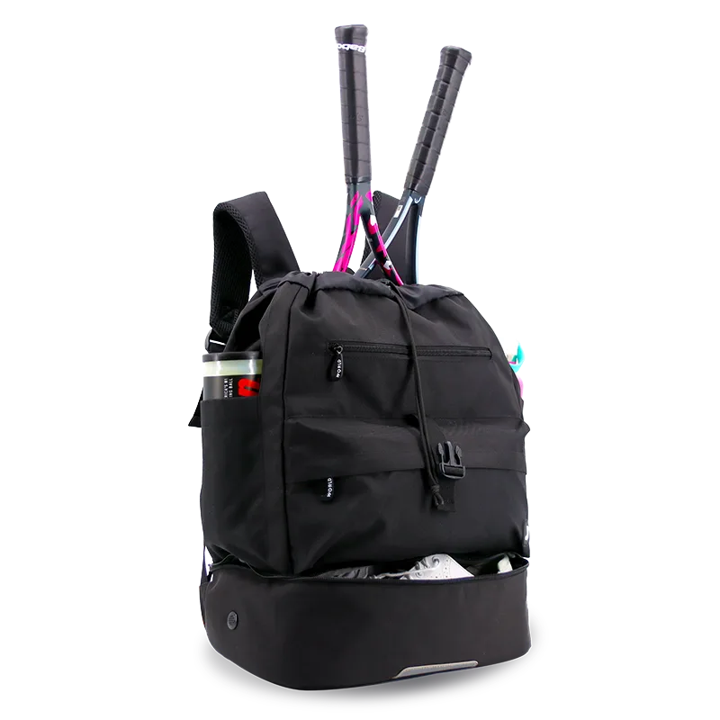 Ace Racket Sports Backpack for Tennis & Pickleball in Black - JWorldstore
