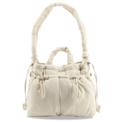 Puffy Tote in Beige - JWorldstore