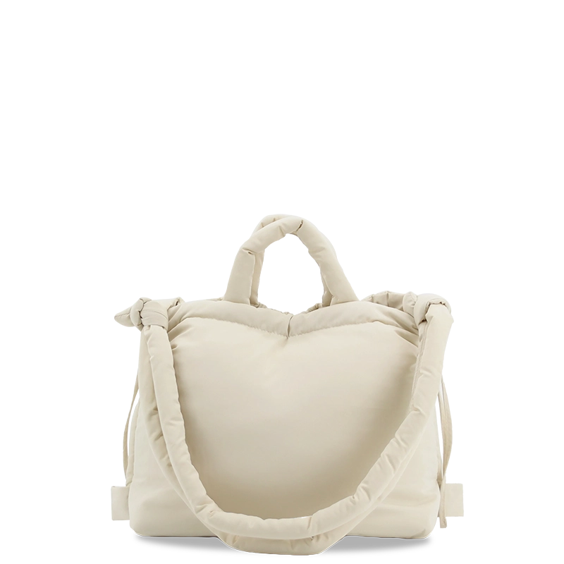 Puffy Tote in Beige - JWorldstore