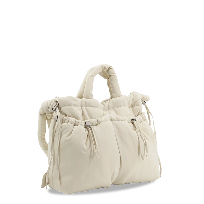 Puffy Tote in Beige - JWorldstore