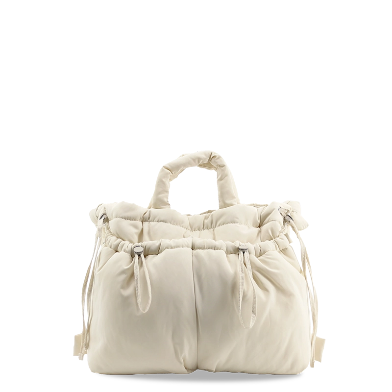 Puffy Tote in Beige - JWorldstore