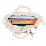 Puffy Tote in Beige - JWorldstore