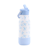 Flowee 22oz Insulated Water Bottle in Blue Bows