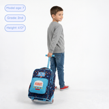 Sparkle 15 Inch Kids Rolling Backpack / Carry On in Watermelon - JWorldstore