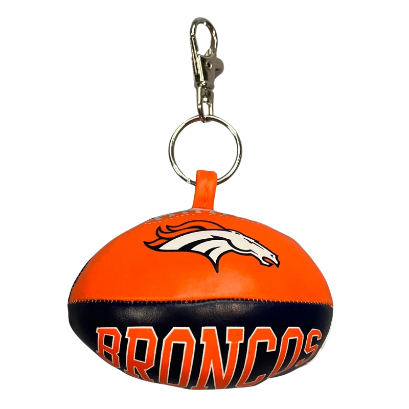 Denver Broncos NFL Softee Football Keychain - JWorldstore